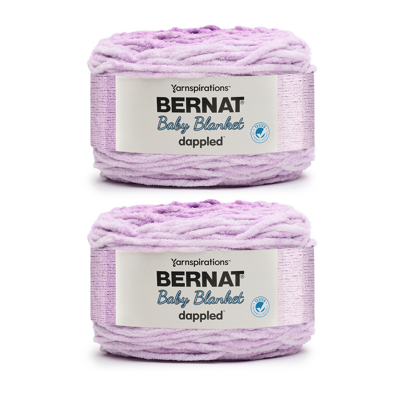 Bernat Baby Blanket Dappled Crocus Faerie Yarn - 2 Pack of 300g/10.5oz - Polyester - 6 Super Bulky - 220 Yards - Knitting/Crochet